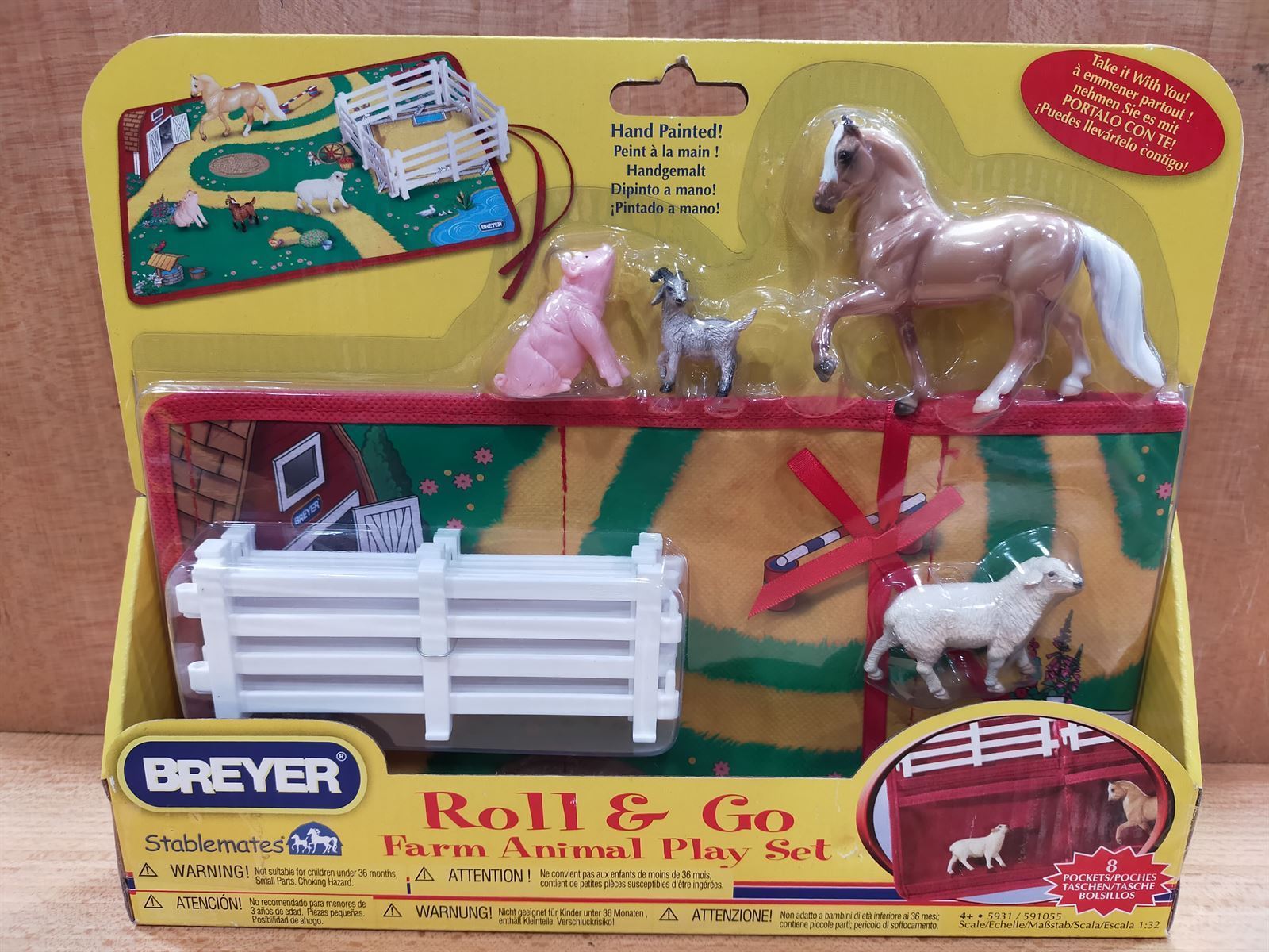 Juguete BREYER set animales de la granja, con tapiz